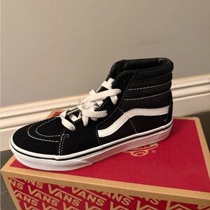 Vans Black and White High-Top Sneakers
